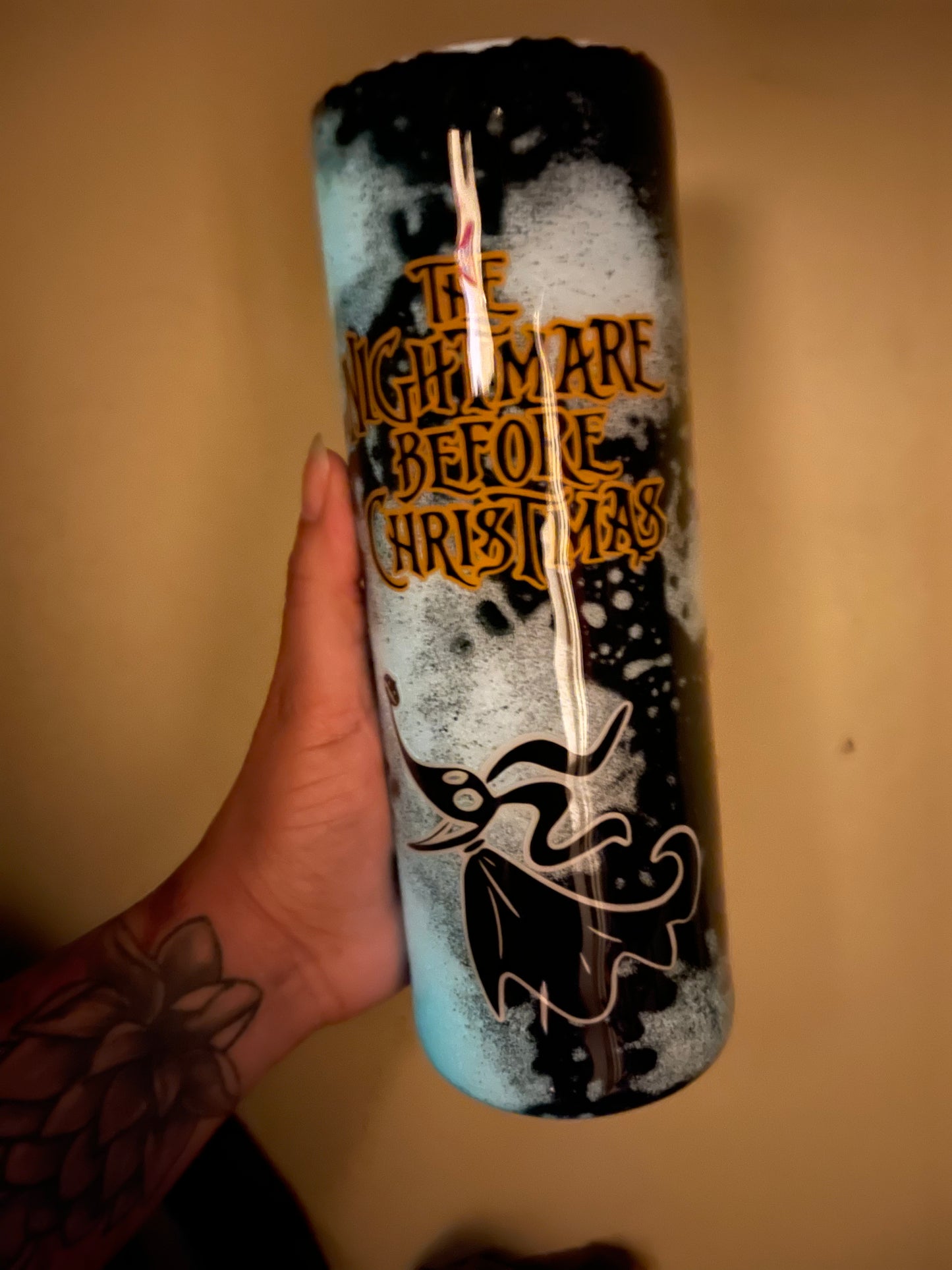 20 oz Skinny Glow in the Dark Nightmare Before Christmas Tumbler