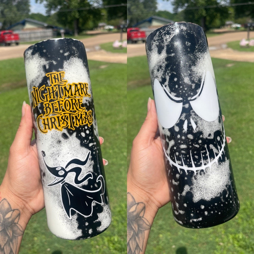 20 oz Skinny Glow in the Dark Nightmare Before Christmas Tumbler