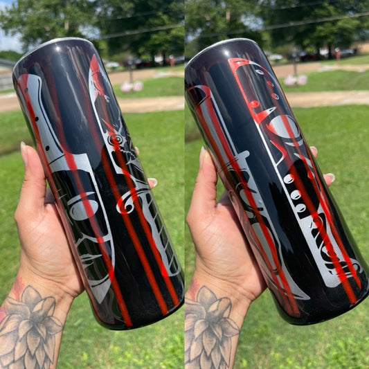20 oz Skinny Horror Themed Tumbler