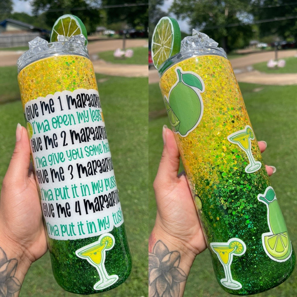 20 oz Skinny Margarita Tumbler with Iced Lid