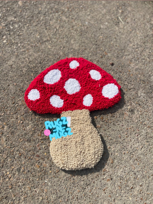 Mushroom Punch Needle Mini Rug